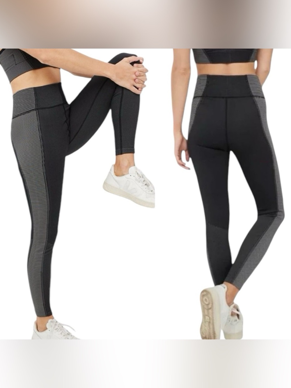 Offline by Aerie Seamless Two Toned High Rise 7/8 Leggings Size XL